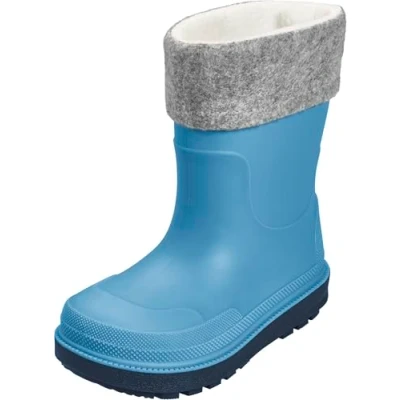 Abbildung von Playshoes Regenstiefel mit Futter (Herausnehmbar) Unisex Kinder Gummistiefel, Blau Socke, 35 EU