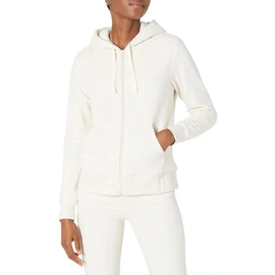 Abbildung von Amazon Essentials Damen Sherpa gefütterte Fleece Kapuzenjacke mit durchgehendem Reißverschluss (erhältlich in Übergröße), Haferbeige Meliert, L