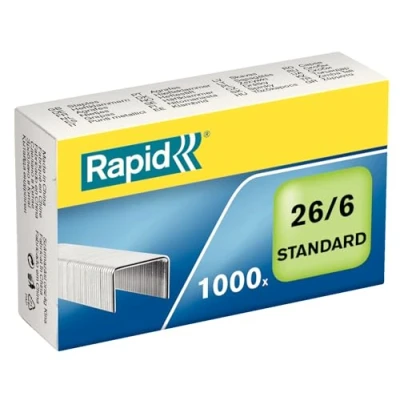 Abbildung von Rapid Heftklammern (26/6 mm, Standard, verzinkt) 1000 Stück