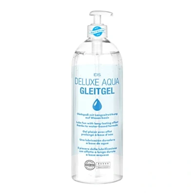 Abbildung von EIS Deluxe Aqua Gleitgel Gleitmittel für Analverkehr &amp; Sex Wasserbasiertes Frauen Männer Ideal Sexspielzeug Kondome Stimulierend und wasserbasiert Transparent 1L