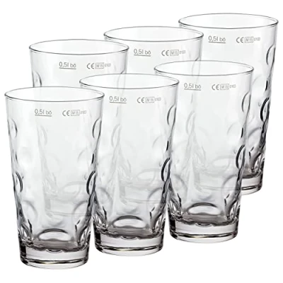 Abbildung von Premium Dubbeglas für Schoppen (6 Stück 0,5l) Schoppenglas zum Genuss von Pfälzer Wein, Schorle oder Riesling original Pfalz Dubbegläser