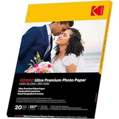 Abbildung von Kodak 9891175 Fotopapier, 280 g/m², glänzend, Format 13 x 18 cm, Tintenstrahldrucker