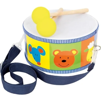 Abbildung von small foot Trommel mit Trommelstöcken aus Holz, verstellbarem Gurt, Musikinstrument für Kinder, ab 3 Jahren, 3315
