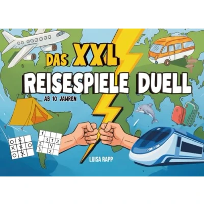 Abbildung von Das XXL Reisespiele Duell: große Battlebook für lange Reisen &amp; Autofahrten, Spiele Beschäftigung Kinder unterwegs im Flugzeug, Auto, Zug oder Restaurant ab 10 Jahre