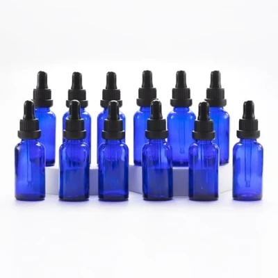 Abbildung von YIZHAO Pipettenflasche 30ml Blau, Apothekerflasche mit [Dropper Pipette Glas], Tinktur Flaschen für Ätherische Öl,Parfümöle,Aromatherapie,Düfte,Flüssigkeit 12Pcs