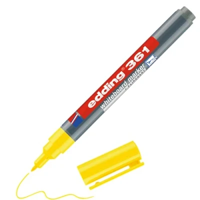 Abbildung von edding 361 Whiteboardmarker gelb 1 Whiteboard Stift Rundspitze mm Boardmarker abwischbar für Whiteboard, Flipchart, Magnettafel, Pinnwand, Memoboard Sketchnotes