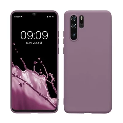 Abbildung von kwmobile Hülle kompatibel mit Huawei P30 Pro weiches TPU Silikon Case Cover geeignet für kabelloses Laden Helle Iris