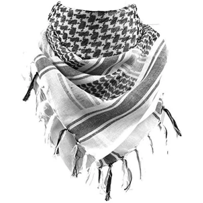 Abbildung von FREE SOLDIER Halstuch/Kopftuch Shemagh,100% Baumwolle Pali Tuch Schals Unisex, Weiß 110cm