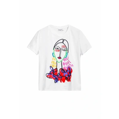 Abbildung von Desigual ARTY Tshirt print, Damen, Größe: Medium, White