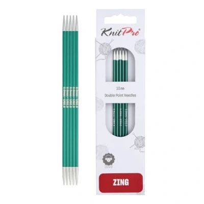 Abbildung von KnitPro K47005 Sockennadeln, Metal, Grün, 15cm / 3mm