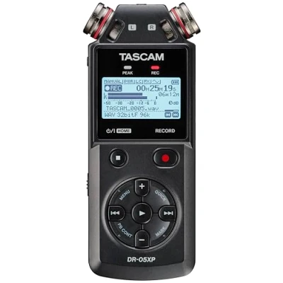 Abbildung von Tascam DR 05XP Portabler 2 Kanal Recorder mit 32 Bit Float Auflösung und USB Audio Interface
