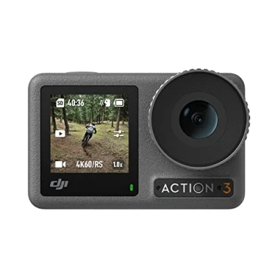 Abbildung von DJI Osmo Action 3 Standard Combo Cam mit 4K HDR und superweitem Sichtfeld, 10 Bit Farbtiefe, HorizonSteady, wasserdicht, kältebeständig langlebig, Vlog Kamera für YouTube