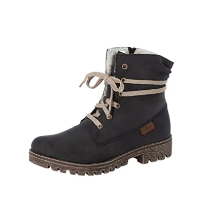 Abbildung von Rieker Schnürstiefelette, Damen, Größe: 39, Atlantic/mogano Schuhe