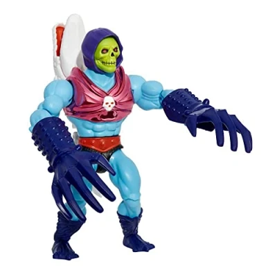 Abbildung von Masters of the Universe HDT23 Origins Deluxe Skeletor mit Klauen, 14 cm große Actionfiguren, Figuren zum Spielen und Sammeln, Geschenk für Kinder ab 6 Jahren erwachsene Sammler