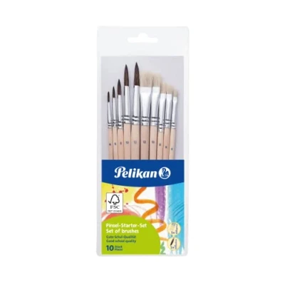 Abbildung von Pelikan 700405 Pinsel Starter Set mit 5 Haar und Borstenpinseln