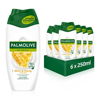 Abbildung von Palmolive Duschgel Naturals Honig &amp; Milch 6x250 ml Cremedusche mit Extrakten von