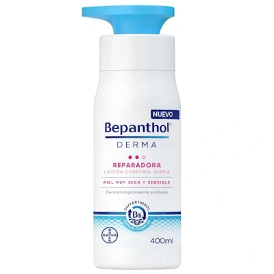 Abbildung von BEPANTHOL Feuchtigkeitscreme für trockene Haut, reparierende Derma Lotion, sofortige und langanhaltende Feuchtigkeit sehr empfindliche tägliche Anwendung, 400 ml, ohne Parfüm