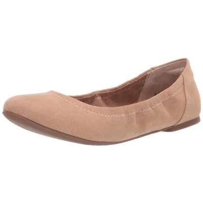 Abbildung von Amazon Essentials Damen Ballerinas Belice Zum Hineinschlüpfen, Bräunen Mikro Wildleder, 39.5 EU