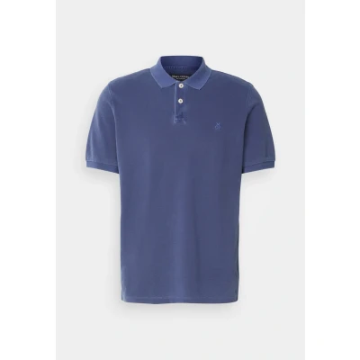 Abbildung von Marc O&#039;Polo Short Sleeve Slits AT HEM Embroidery Poloshirt, Herren, Größe: XS, Iris ink