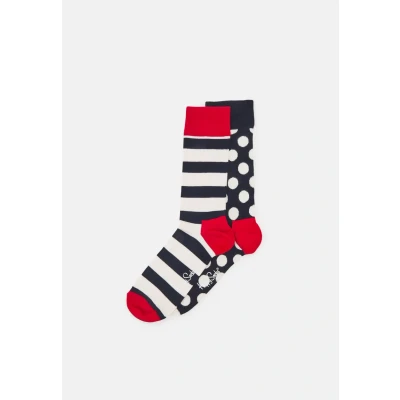 Abbildung von Happy Socks Classic BIG DOT Unisex 2 PACK Socken, Größe: 36 40, Multi red
