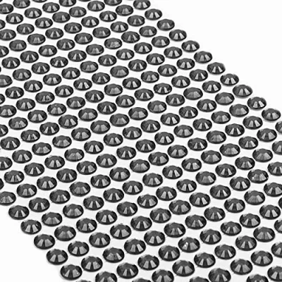 Abbildung von Movoja Schwarze Strasssteine runde Glitzersteine 504 Stück 6 mm selbstklebend zum Verzieren und Basteln Schmucksteine aufkleben Steinchen Dekosteine Bastelsteine Schwarz