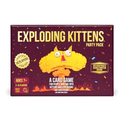Abbildung von Exploding Kittens Party Pack Card Games for Adults Teens &amp; Kids Fun Family A Russian Roulette