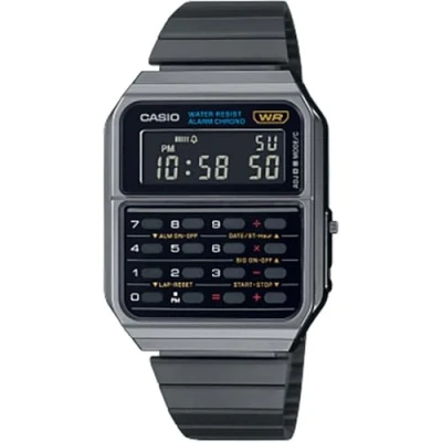 Abbildung von Casio Heritage Unisex Digitaluhr anthracite/silvercoloured, Größe: One Size, Anthracite/silver coloured