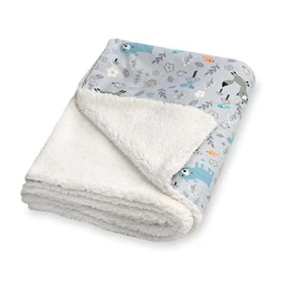 Abbildung von Julius Zöllner Winterdecke aus Baumwoll Jersey und kuscheligem Teddy Stoff Gr. 70x100 cm Made in Germany OEKO TEX® STANDARD 100 Smart Friends