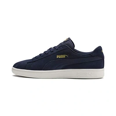 Abbildung von Puma Unisex Smash V2 Sneaker, Peacoat Team Gold Whisper White, 44.5 EU