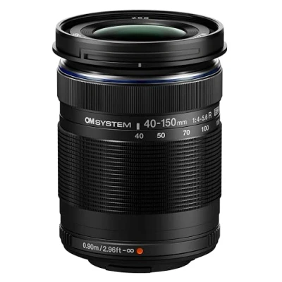 Abbildung von OM SYSTEM M.Zuiko Digital ED 40 150mm F4‑5.6 Objektiv, Telezoom, geeignet für alle MFT Kameras (Olympus D &amp; Pen Modelle, Panasonic G Serie), schwarz