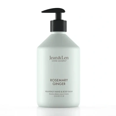 Abbildung von Jean &amp; Len Heavenly Hand Body Balm Rosemary Ginger, für ein duftendes Pflegeerlebnis, mit Bio Arganöl und Sheabutter, Hochwertige Flasche, ohne Parabene Silikone, 500 ml