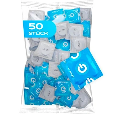 Abbildung von ON) Kondome Natural Feeling I 54 mm Breite 50 Stück Packung Premium natur dünne 0,07 Wandstärke vegan für Männer Condoms for men