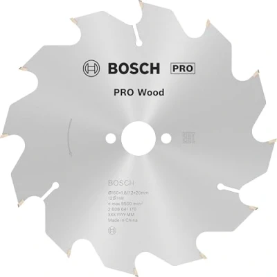 Abbildung von Bosch 1x PRO Wood Kreissägeblatt für Akku Handkreissägen (für Weichholz, Hartholz, Ø mm, Professional Zubehör Handkreissäge)