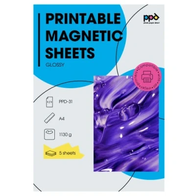 Abbildung von PPD 5xA4 Inkjet Premium Fotopapier Magnetisch, Glänzend, Bedruckbar und Schneidbar 31 5