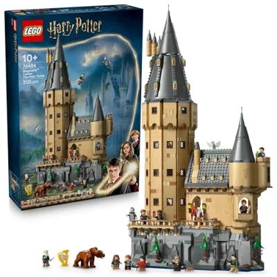 Abbildung von LEGO Harry Potter Schloss Hogwarts: Der Hauptturm Spielzeug mit fliegendem Schlüssel, Zauberschachzimmer, 12 Minifiguren Geschenk für Jungen, Mädchen &amp; Erwachsene Fans ab 10 Jahren 76454