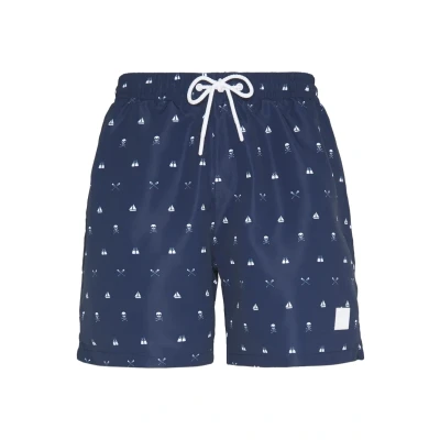 Abbildung von Urban Classics B T Pattern Badeshorts, Herren, Größe: 4XL, Dark blue
