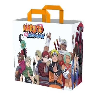 Abbildung von Konix Naruto Shippuden Einkaufstasche 40 x 45 20 cm Recyceltes Material Weiß 9 Jinchûriki Motiv
