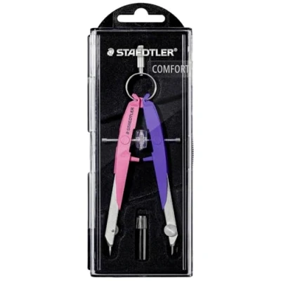 Abbildung von STAEDTLER Mars Comfort 556 00 N2 Zirkel, Geometriezirkel, Etui mit Klappdeckel, neon/pink violett