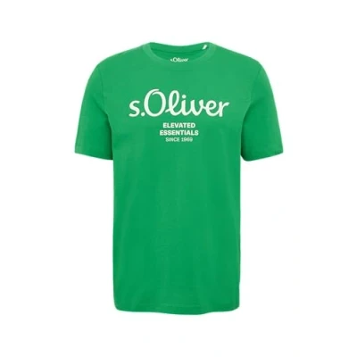 Abbildung von T Shirt mit Logo Print grün M