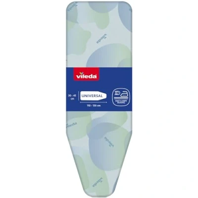 Abbildung von Vileda Premium 2in1 Bügelbrettbezug für Dampfbügelstation, geeignet Bügelbretter von 3045 cm x 110130 cm, aus Baumwolle, Farbe Blau Grün