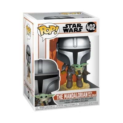 Abbildung von Funko Pop! Star Wars: The Mandalorian Mando Flying mit Jet Pack Vinyl Sammelfigur Geschenkidee Offizielle Handelswaren Spielzeug Für Kinder und Erwachsene TV Fans