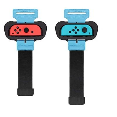 Abbildung von TiMOVO Kompatibel mit Just Dance 2025 2024 2023 2022 2021 2020 Armband Wrist Band Nintendo Switch Zumba Burn It Up,2 Stücke Erwachsener Kind Verstellbar Elastisch Handgelenkband für Joy Con Controller