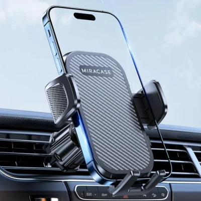 Abbildung von Miracase Handyhalterung Auto Handyhalter fürs Lüftung Universale KFZ Smartphone Halter für iPhone 15/14/ 13/12/ 11/ SE/XS/XR/X/ 8/7/ Samsung/Huawei/Xiaomi usw