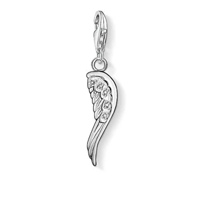 Abbildung von Thomas Sabo Damen Charm Anhänger Engel Flügel Club 925 Sterling Silber 0413 051 14