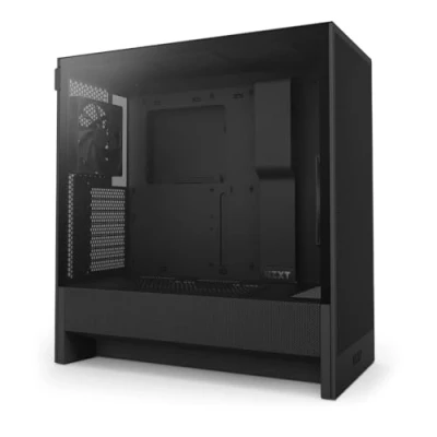 Abbildung von NZXT H5 Flow Kompaktes ATX Midi Tower PC Gaming Gehäuse Hoher Luftstrom 2 x 120 mm Lüfter inkl. 360 vorne &amp; 240 Schwarz