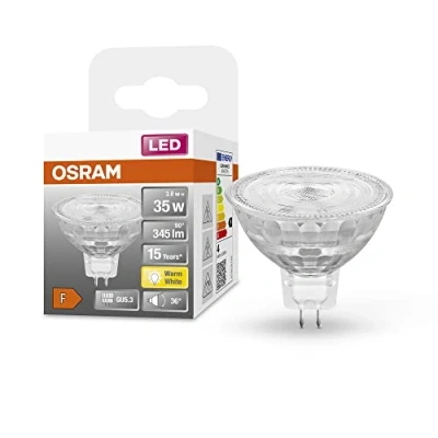 Abbildung von OSRAM Star Reflektor LED Lampe für GU5.3 Sockel, klares Glas ,Warmweiß (2700K), 345 Lumen, Ersatz herkömmliche 35W Leuchtmittel, nicht dimmbar, Single Pack, Warmweiß