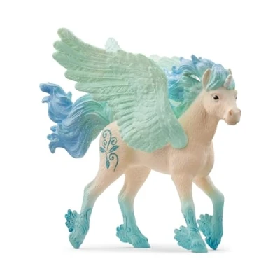 Abbildung von schleich 70824 Stormy Einhorn Fohlen, ab 5 Jahren, BAYALA Spielfigur, 3 x 10 9 cm, [&#039;Blau türkis&#039;]