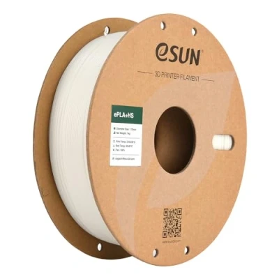Abbildung von eSUN PLA+ Filament 1.75mm, PLA+HS Hochgeschwindigkeitsdruck 3D Drucker Maßgenauigkeit +/ 0.03mm, 1KG Spule (2.2 LBS) Speedy PLA Plus für High Speed Drucker,Weiß