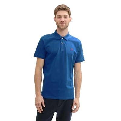 Abbildung von TOM TAILOR Herren Basic Piqué Poloshirt, 11132 Advanced Blue, XXXL