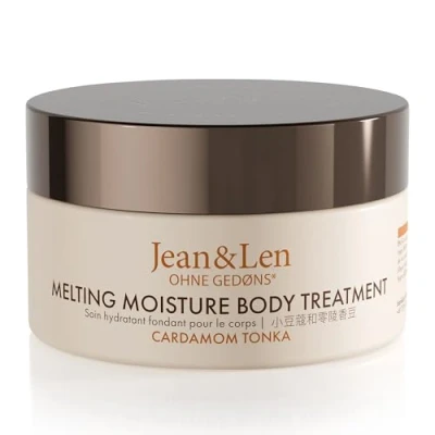 Abbildung von Jean &amp; Len Melting Moisture Body Treatment Cardamom Tonka, für ein duftendes Pflegeergebnis, normale Haut, hochwertiger Tiegel, Pflegende Butter, ohne Parabene Silikone, vegan, 200 ml